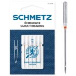 SCHMETZ Quick Threading Needle naald met zijdelingse opening voor eenvoudig inrijgen