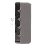 Donker metalen eindstuk voor tassenband - 25mm