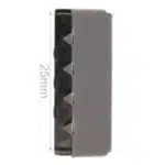 Donker metalen eindstuk voor tassenband - 25mm