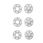 Prym Aannaaidrukknoop kunststof rond 21mm transparant - 6stuks