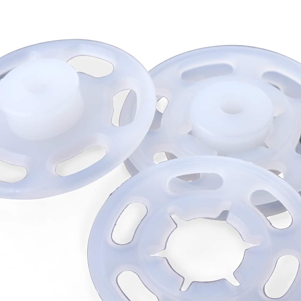 Prym Aannaaidrukknoop kunststof rond 21mm transparant - 6stuks