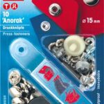 Prym Naaivrijdrukknoop anorak 15mm zilver - 10stuks