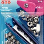 Prym Naaivrijdrukknoop jersey tandring 10mm zilver - 10stuks