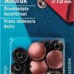 Prym Naaivrijdrukknoop navulling anorak 15mm oud koper - 10stuks