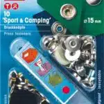 Prym Naaivrijdrukknoop sport camping 15mm zilver - 10stuks