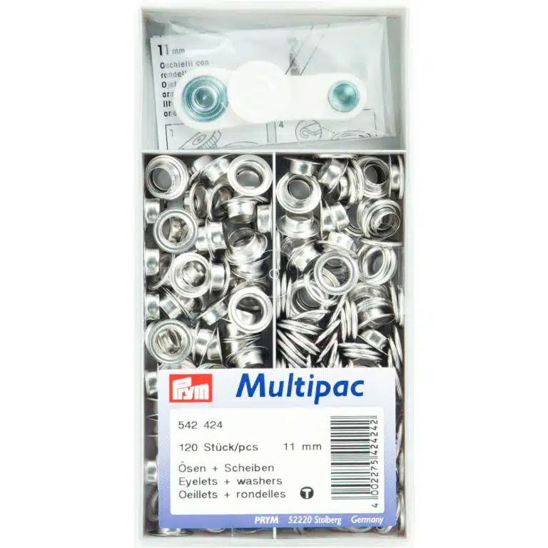 Prym Ringen met schijven 11mm zilver 120stuks