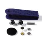 Prym Siernieten messing 9mm zilver-zwart - 24stuks