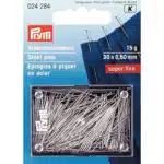 Prym super fine spelden staal 30x0.50mm zilver