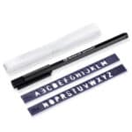 Prym wasmarkeerset met strijkbaarband, pen en beletteringstencils