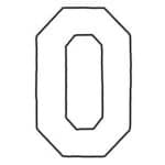 Restyle applicatie cijfers 22cm wit - 1