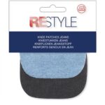 ReStyle Kniestukken Jeans 7,6x9,7cm opstrijkbaar, 2 paar