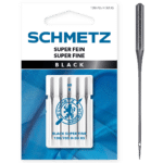 Schmetz Black Super Fine 5 naaimachinenaalden dikte 60