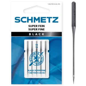 Schmetz Black Super Fine 5 naaimachinenaalden dikte 70