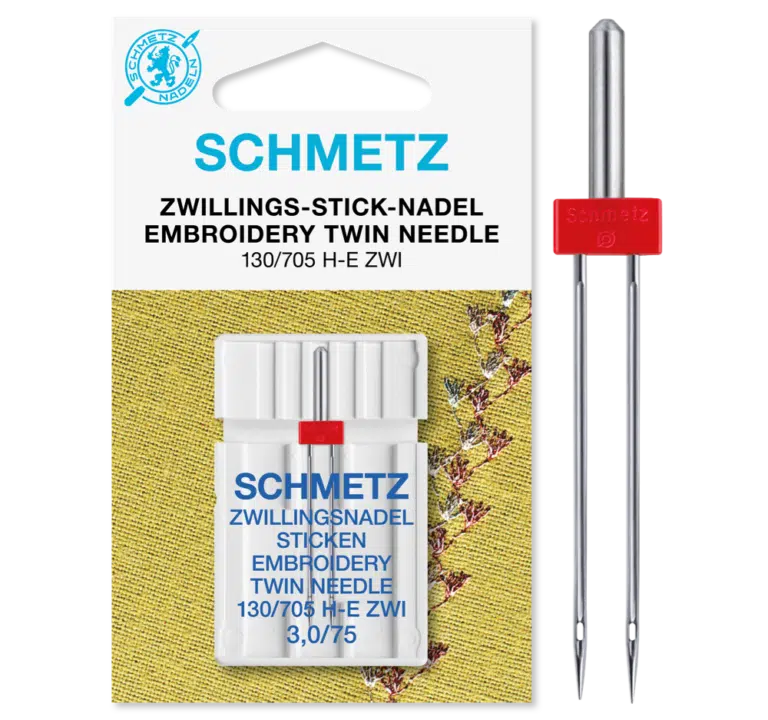 Schmetz Borduren tweeling 1 naald 3.0-75