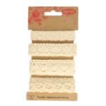 Kantkloskant brede bandjes ecru - 4x1m