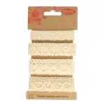 Kantkloskant brede bandjes ecru - 4x1m