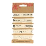 Opry handmade labelbanjes ecru-zwart 5x 1meter