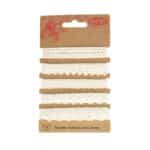 Opry kantkloskant smale bandjes wit 5x 1 meter