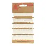 Opry kantkloskant smale en middel bandjes wit 5x 1 meter