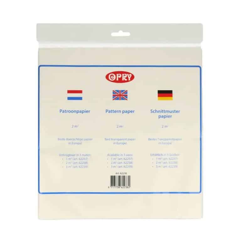 Opry Patroonpapier 2m2 transparant