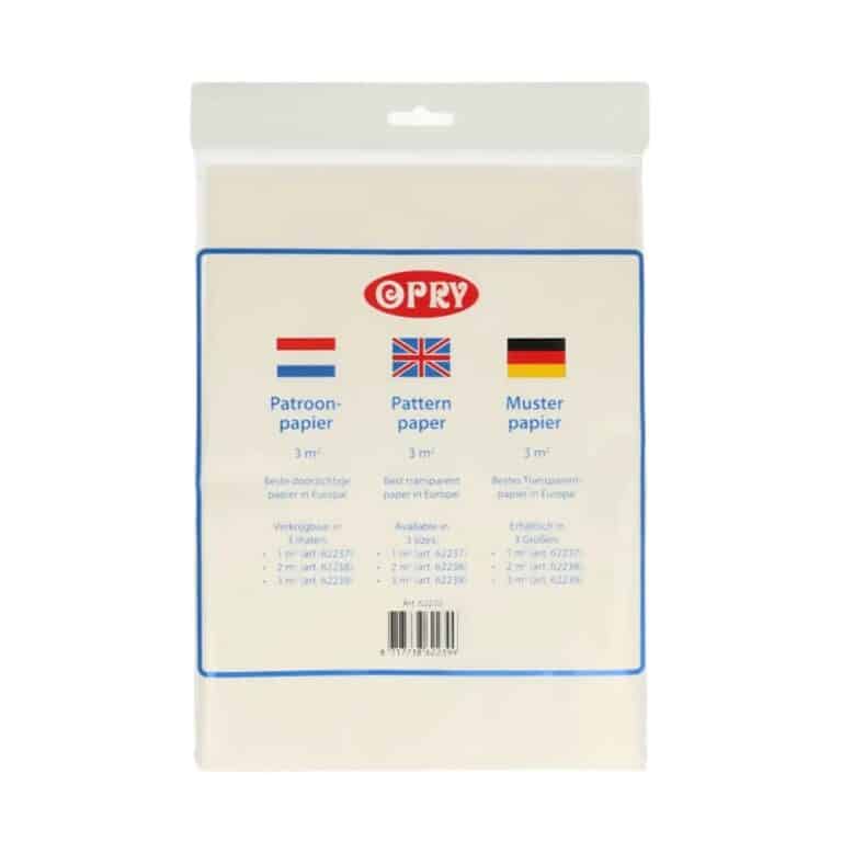 Opry Patroonpapier 3m2 transparant