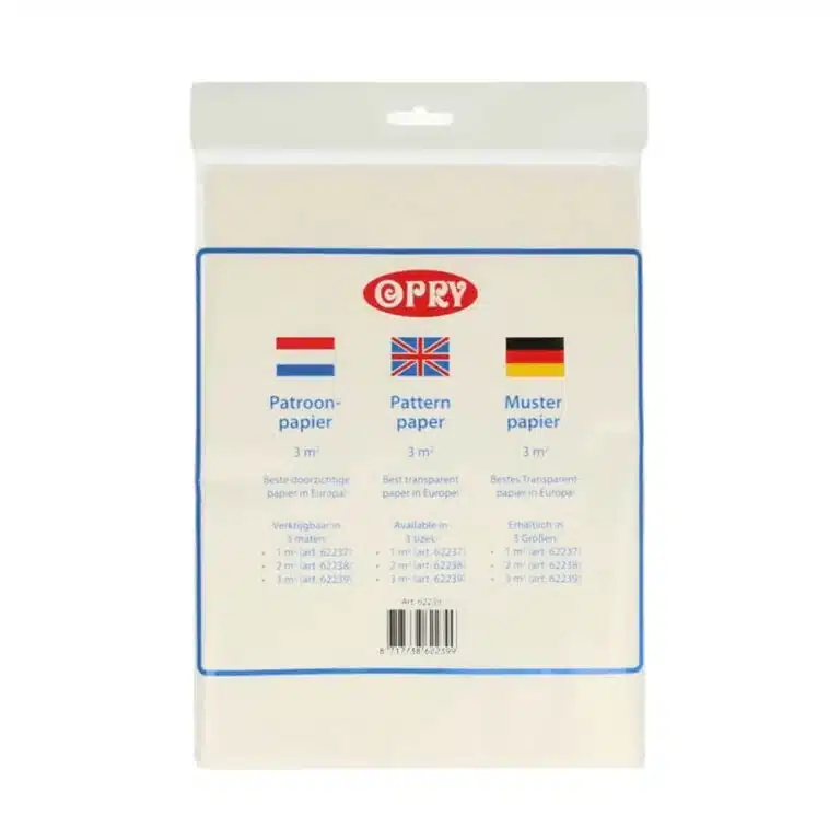 Opry Patroonpapier 3m2 transparant