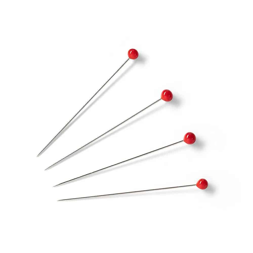 Prym super fine glaskopspelden verenstaaldraad 35x0,40mm rood 5gram