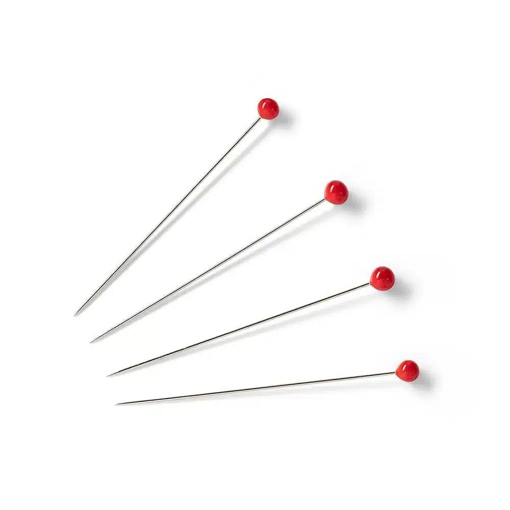 Prym super fine glaskopspelden verenstaaldraad 35x0,40mm rood 5gram