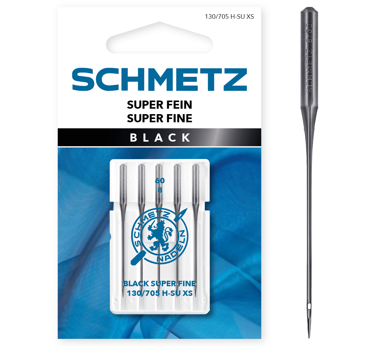 Schmetz Black Super Fine 5 naaimachinenaalden dikte 60