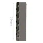 Donker metalen eindstuk voor tassenband - 38mm