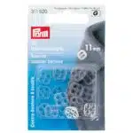 Prym contraknopen kunststof 11mm transparant 20stuks
