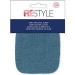 ReStyle Kniestukken jeans 7,6x9,7cm opstrijkbaar - 235