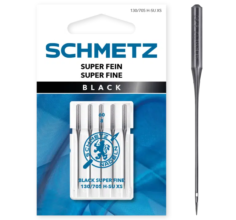 Schmetz Black Super Fine 5 naaimachinenaalden dikte 60