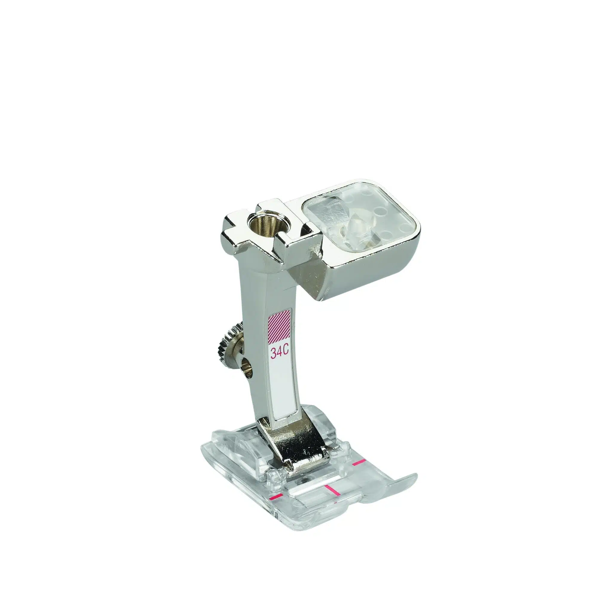 BERNINA terugtransportvoet met transparante zool #34C voor 9 mm BERNINA naaimachines met optimaal zicht tijdens het naaien.