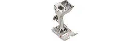BERNINA terugtransportvoet met transparante zool #34C voor nauwkeurig naaien, siersteken en algemeen naaiwerk.