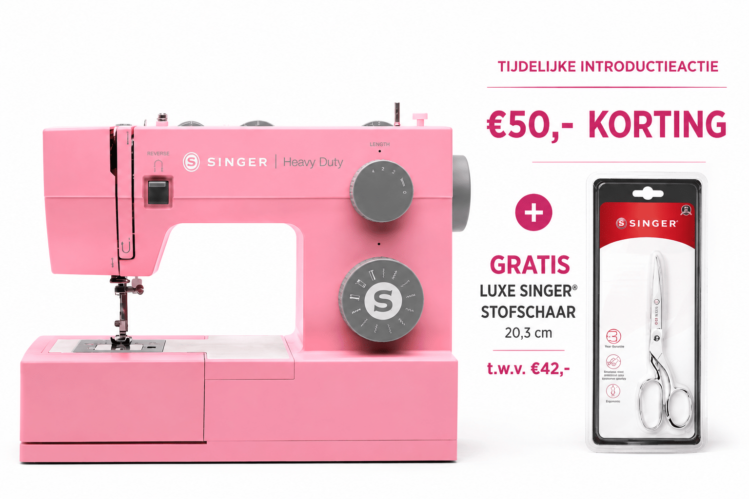 Singer Heavy Duty Pink naaimachine
