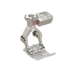 BERNINA terugtransportvoet met transparante zool #34D voor nauwkeurig naaien met Dual Transport en optimaal zicht op de naald.