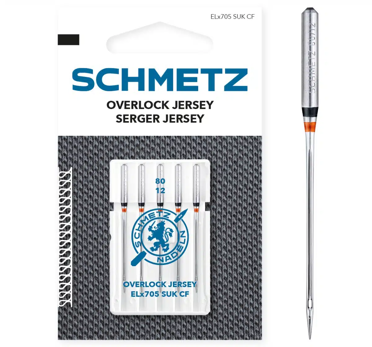 SCHMETZ ELx705 SUK CF jersey overlocknaald voor jersey en stretchstoffen